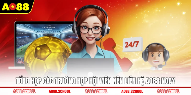 Tổng hợp các trường hợp hội viên nên liên hệ AO88 ngay Tổng hợp các trường hợp hội viên nên liên hệ AO88 ngay